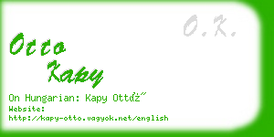 otto kapy business card